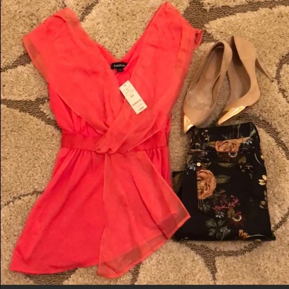 7 For All Mankind Floral Skin Jean (Mid-Waist) - Picture 3 of 11